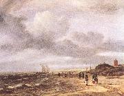 RUISDAEL, Jacob Isaackszon van The Shore at Egmond-an-Zee  d oil painting artist